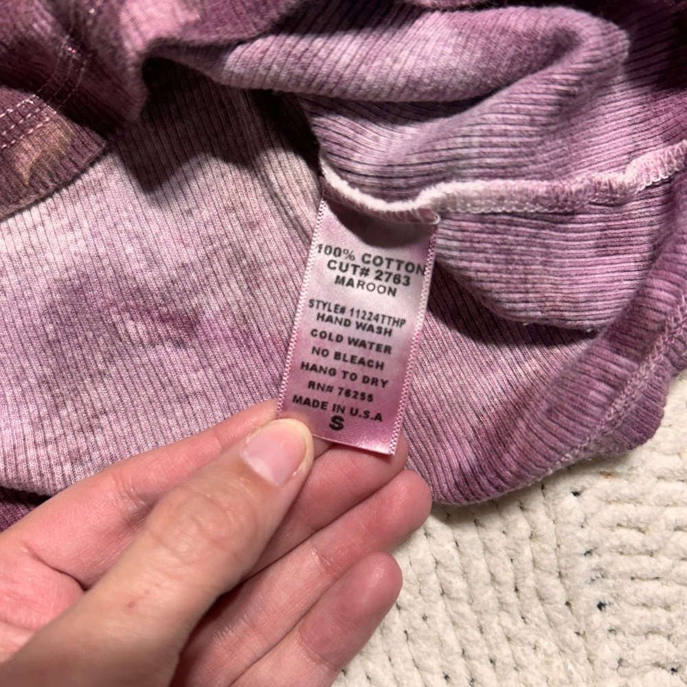 Y2K Tryst Pink Tie Dye Long Sleeve T-Shirt - Picture 4 of 4